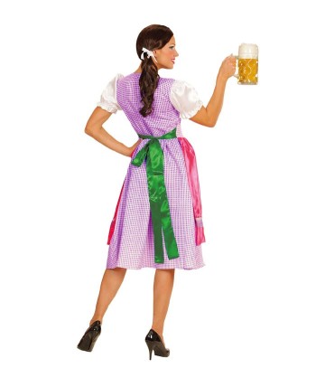 DISFRAZ DE TIROLESA FUCSIA VERDE