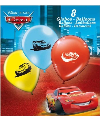 GLOBOS CARS 8 UNIDADES