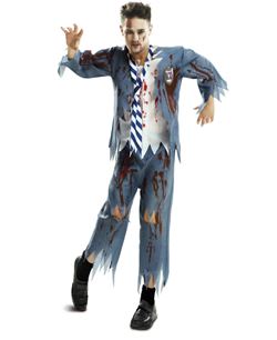 DISFRAZ DE ESTUDIANTE ZOMBIE HOMBRE