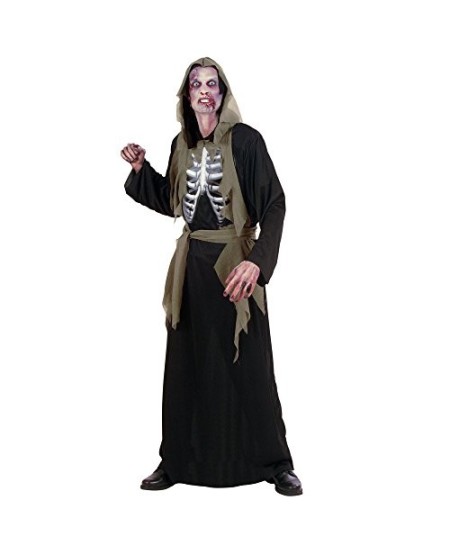 DISFRAZ DE ZOMBIE TUNICA CON HUESOS HOLOGRAFICOS PARA HOMBRE