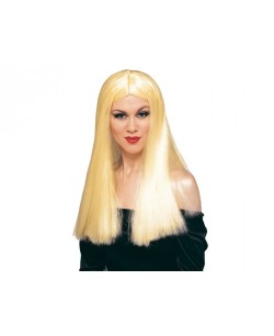 PELUCA MELENA LARGA RUBIA SIN FLEQUILLO