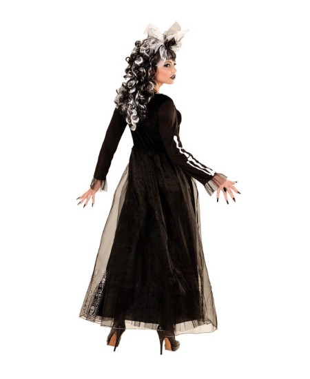 DISFRAZ DE ESQUELETO VESTIDO MUJER