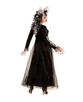 DISFRAZ DE ESQUELETO VESTIDO MUJER