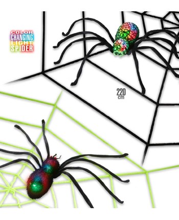 Telarana con Arana 2.2 Metros Halloween