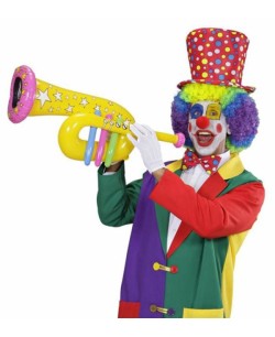 TROMPETA DE PAYASO HINCHABLE 63CM 2