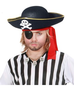 SOMBRERO PIRATA NIÑO CON GOMA 2