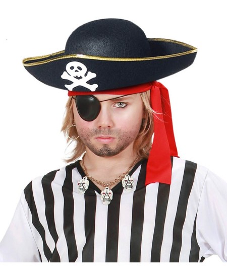 SOMBRERO PIRATA NIÑO CON GOMA