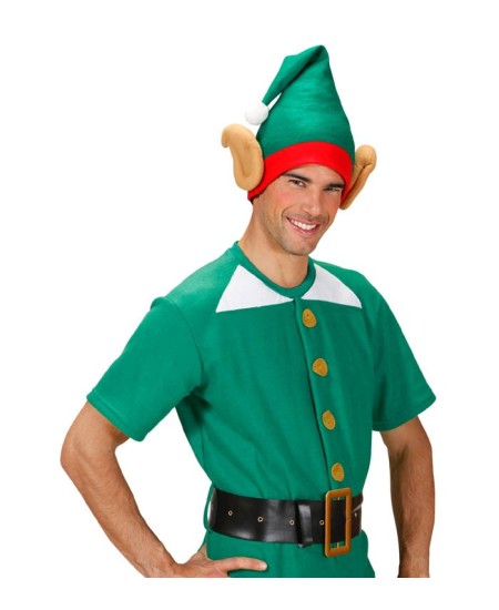 SOMBRERO ELFO VERDE CON OREJAS