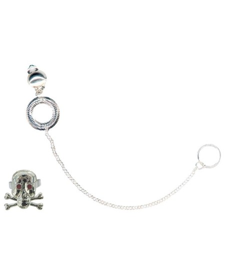 SET PUNKI PENDIENTE CON CADENA Y ANILLO