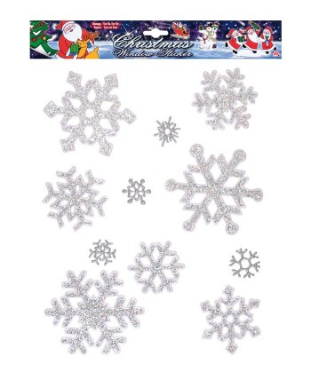 SET 18 IMAGEN NIEVE GLITTER PARA VENTANA