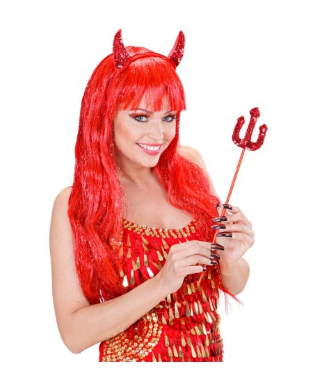 ▷ SET PESTAÑAS Y UÑAS METALIZADAS ROJAS