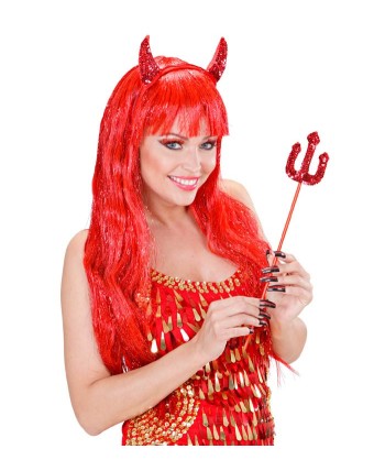 SET PESTAÑAS Y UÑAS METALIZADAS ROJAS