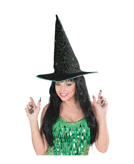 SET PESTAÑAS Y UÑAS METALIZADAS VERDES