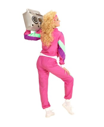 DISFRAZ DE AÑOS 80 MUJER CHANDAL ROSA PARA MUJER