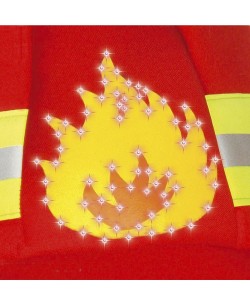 DISFRAZ BOMBERO CON LUZ DE FIBRA OPTICA PARA NIÑO 2