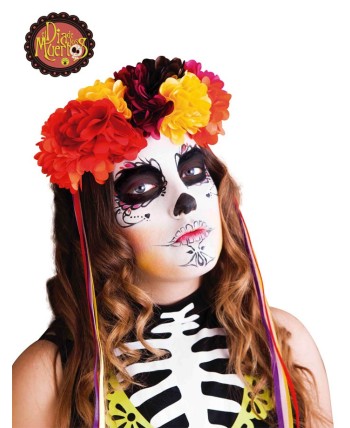 DIADEMA FLORES CALAVERA MEXICANA DELUXE
