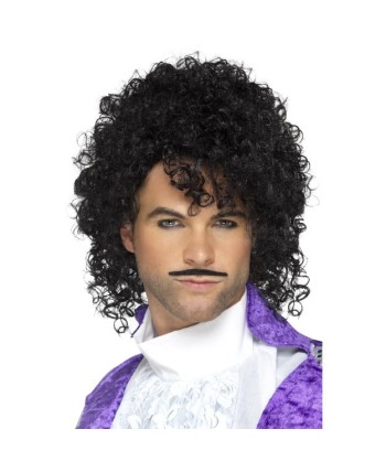 PELUCA AÑOS 80 PRINCE CON BIGOTE