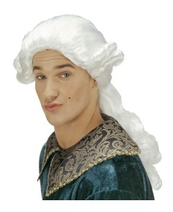 PELUCA DE EPOCA DUQUE BLANCA