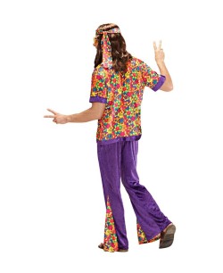 DISFRAZ DE HIPPIE FLOWER POWER PANTALÓN 2