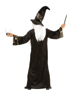 DISFRAZ DE MAGO MERLIN NEGRO HOMBRE 2