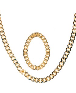 JOYAS COLLAR Y PULSERA DORADA  2