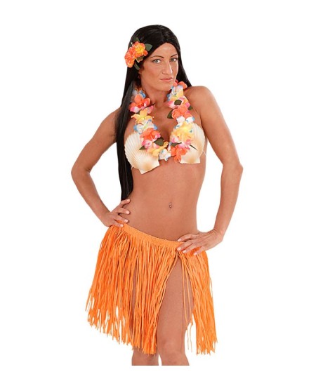 SET FALDA Y COLLAR HAWAIANA