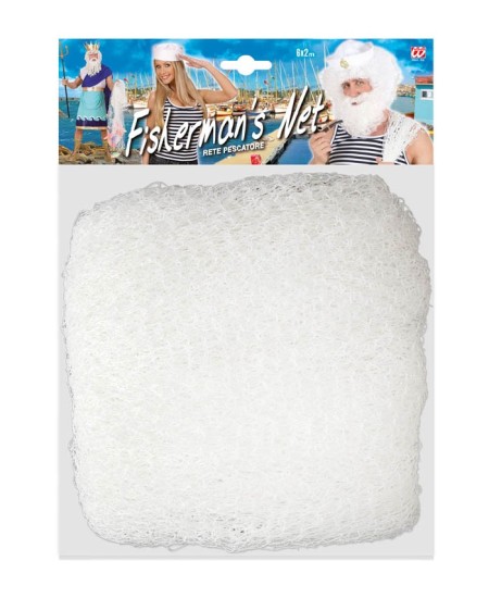 RED DE PESCA BLANCA DECORATIVA 