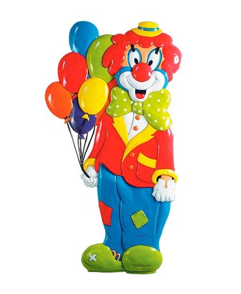 PLAFON PAYASO DECORADO CON GLOBOS