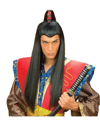 Peluca samuray larga