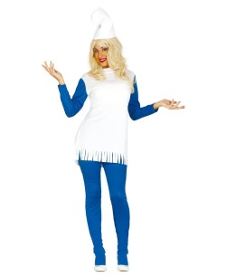 DISFRAZ DE ENANITA AZUL VESTIDO