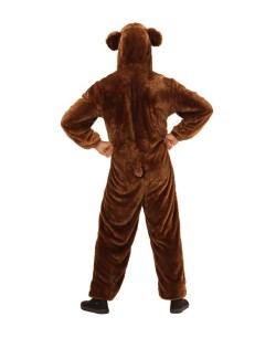 DISFRAZ DE OSO MARRON PELUCHE PARA ADULTO 2
