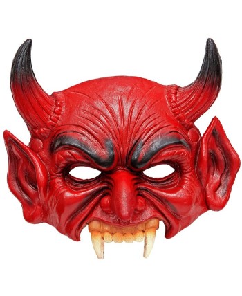 ANTIFAZ DEMONIO CON CUERNOS Y COLMILLOS