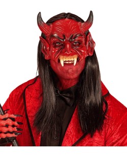 ANTIFAZ DEMONIO CON CUERNOS Y COLMILLOS 2