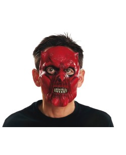 CARETA MEDIA CARA DE DEMONIO CON GOMA