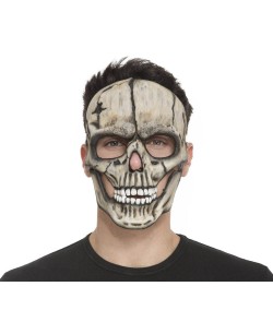 CARETA DE PLASTICO CALAVERA MANDIBULA MOVIL
