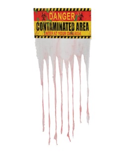LETRERO AREA CONTAMINADA CON CORTINA