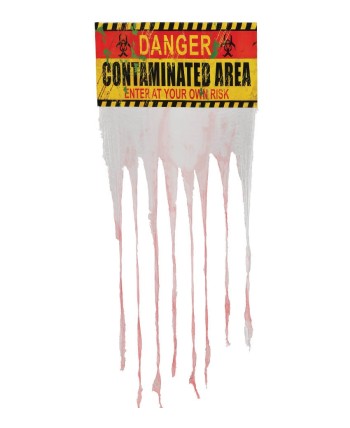 LETRERO AREA CONTAMINADA CON CORTINA 