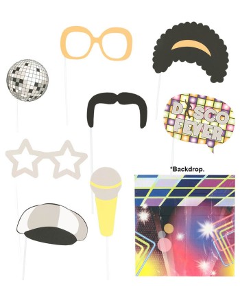 COMPLEMENTOS PHOTOCALL AÑOS 70 9 UNIDADES