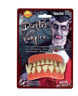 DENTADURA VAMPIRO TERMOPLASTICA CON COLMILLOS