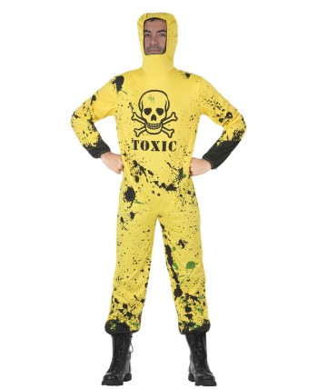 DISFRAZ BUZO AMARILLO RADIACTIVO TOXIC