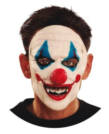 CARETA DE PAYASO DIABOLICO COLMILLOS