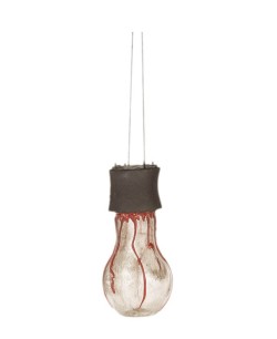 BOMBILLA ENSANGRENTADA CON LUZ COLORES