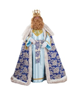TRAJE DE REY GASPAR AZUL LUJO PARA HOMBRE