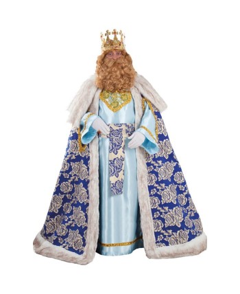 TRAJE DE REY GASPAR AZUL LUJO PARA HOMBRE
