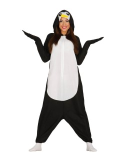 DISFRAZ DE PINGUINO KIGURUMI PARA ADULTO