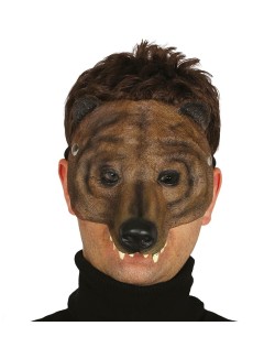 CARETA ANTIFAZ OSO MARRON FOAM CON GOMA