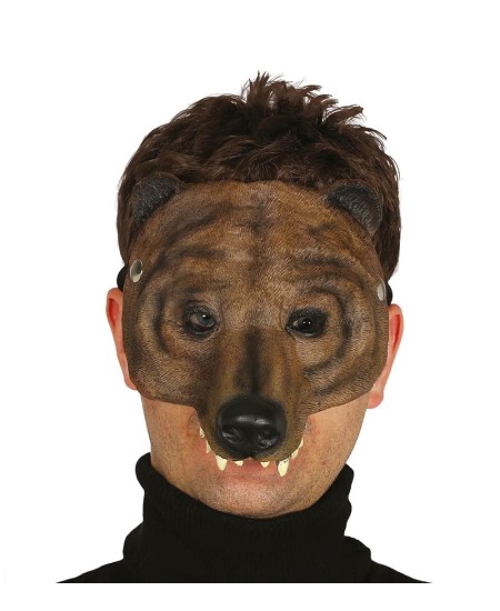 CARETA ANTIFAZ OSO MARRON FOAM CON GOMA