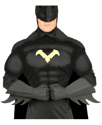GUANTES NEGROS HOMBRE MURCIELAGO ADULTO