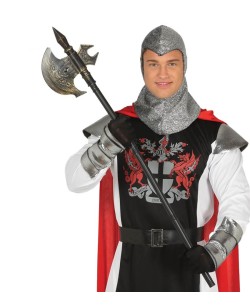 HACHA MEDIEVAL VERDUGO DORADA