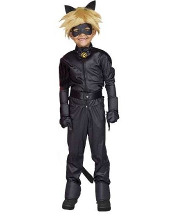 DISFRAZ DE CAT NOIR CON COMPLEMENTOS PARA NIÑA